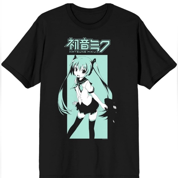 2/$28 💥🆕 Biowork Hatsune Miku Black Unisex Graphic T-Shirt | XL | 2620 - Picture 1 of 6